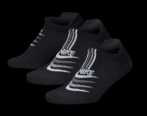 Шкарпетки Nike W NK EVERYDAY PLUS LTWT NS 3PR чорний Жін