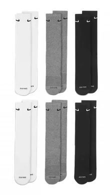 Шкарпетки Nike U NK ED PLS CSH CRW 6PR - 132 чорний, сірий, білий Чол