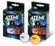 Мячи для настольного тенниса Atemi 3* 6шт., оранжевые