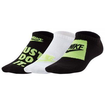 Шкарпетки Nike Y NK EVERYDAY LTWT NS 3PR - HB чорний, білий, зелений Діт 34-38