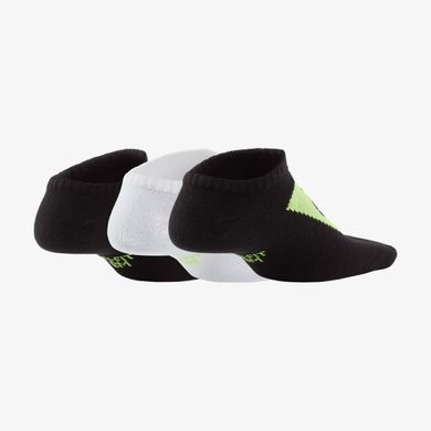 Шкарпетки Nike Y NK EVERYDAY LTWT NS 3PR - HB чорний, білий, зелений Діт 34-38