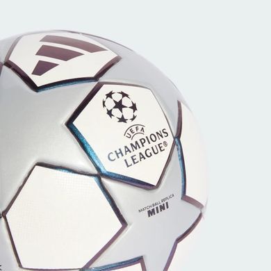 Футбольный мяч Adidas UEFA Champions Mini (размер 1) JY8893, яркий cувенирный мячик 15 см