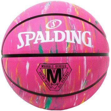 М'яч баскетбольний Spalding Marble Series рожевий, мультиколор Уні 5