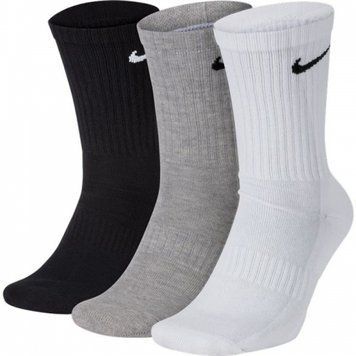 Шкарпетки Nike U NK EVERYDAY LTWT CREW 3PR білий, сірий, чорний Чол 34-38