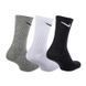 Шкарпетки Nike U NK EVERYDAY LTWT CREW 3PR білий, сірий, чорний Чол 34-38