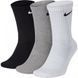Шкарпетки Nike U NK EVERYDAY LTWT CREW 3PR білий, сірий, чорний Чол 34-38