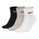 Носки Nike U NK EVERYDAY CUSH ANKLE 3PR черный, белый, серый Уни 38-42
