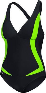 Купальник закритий для жінок Aqua Speed GRETA 5542 чорний, салатовий Жін 42(XL)