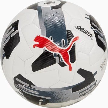 М'яч футбольний Puma Orbita 1 TB FIFA QUnder Armourlity Pro білий, чорний, червоний 5