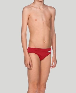 Плавки-слепые для ребят Arena TEAM SWIM BRIEFS SOLID красный, белый Дет 152см