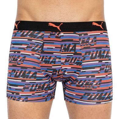 Труси-боксери Puma LOGO AOP BOXER 2P чорний, помаранчевий, синій Чол