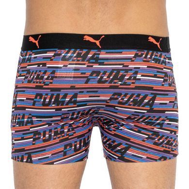 Труси-боксери Puma LOGO AOP BOXER 2P чорний, помаранчевий, синій Чол