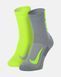 Шкарпетки Nike U NK MLTPLIER ANKLE 2PR сірий, зелений Уні 38-42