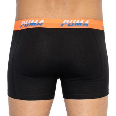 Труси-боксери Puma LOGO AOP BOXER 2P чорний, помаранчевий, синій Чол S
