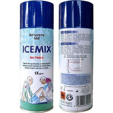 Охлаждающий спрей "заморозка" спортивная ICEMIX" 400мл. (Польша)
