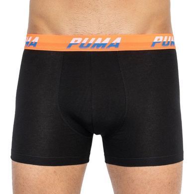 Труси-боксери Puma LOGO AOP BOXER 2P чорний, помаранчевий, синій Чол S