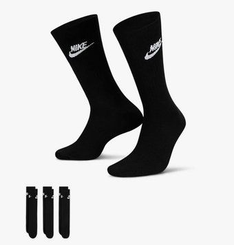 Шкарпетки Nike U NK NSW EVERYDAY ESSENTIAL CR чорний Уні