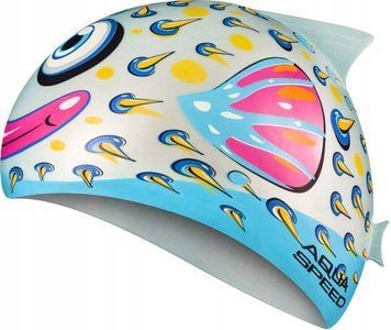 Шапка для плавання Aqua Speed ​​ZOO FISH 8691 сірий Діт OSFM