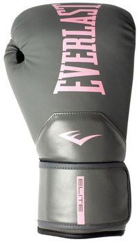 Боксерские перчатки Everlast ELITE 2 BOXING GLOVES серый, розовый Уни 12 унций