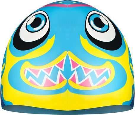 Шапка для плавання Aqua Speed ​​ZOO FISH 8688 синій, темно-синій, жовтий, рожевий Діт OSFM