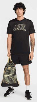 Рюкзак-мешок Nike NK BRSLA DRWSTG 9.5 CAMO AOP 18L хаки черный Уни 36x51х5 см