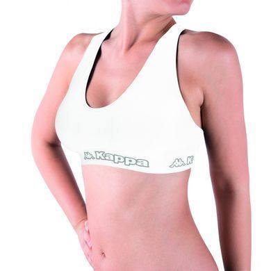 Топ спорт Kappa Reggiseno Sporty Elastico Logato білий Жін