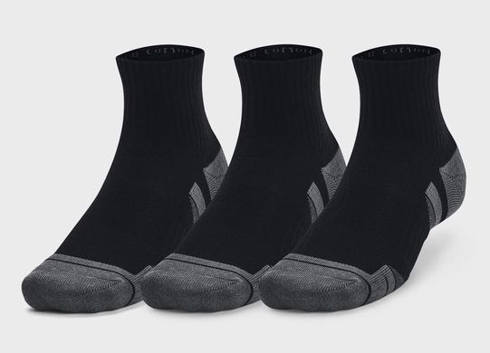 Шкарпетки Under Armour Performance Cotton 3p Qtr чорний Уні