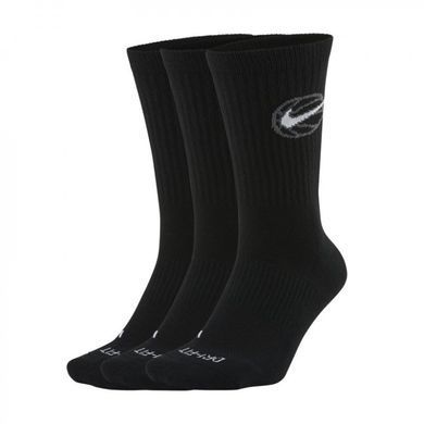Шкарпетки Nike U NK CREW EVERYDAY BBALL 3PR чорний Уні 46-50