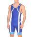 Трико борцовское Asics Wrestling Singlet синий,белый,голубой Чел XXS