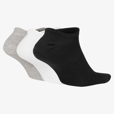 Шкарпетки Nike U NK EVERYDAY LTWT NS 3PR чорний, білий, сірий Уні