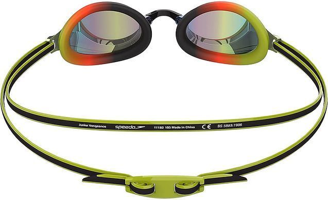 Очки для плавания Speedo VENGEANCE MIR GOG JUчерный, зеленый Дет OSFM