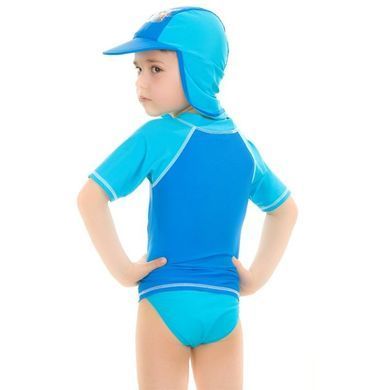 Топ солнцезащитный для парней Aqua Speed ​​SURF-CLUB T-SHIRT 2031 синий, голубой Дет 128см