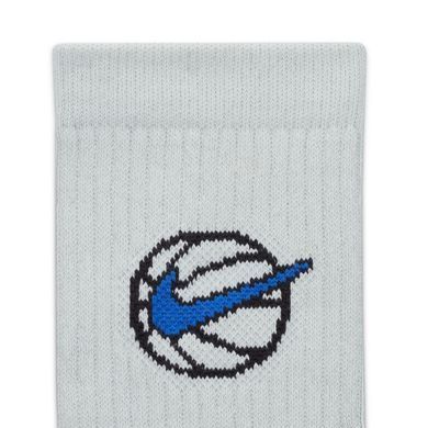 Шкарпетки Nike U NK ED CREW BBALL 3PR 144 світло-голубий, синій, бірюзовий Уні