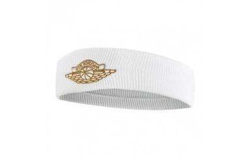 Пов'язка на голову Nike JORDAN WINGS HEADBAND 2.0 WHITE/METALLIC GOLD OSFM білий, золотий OSFM