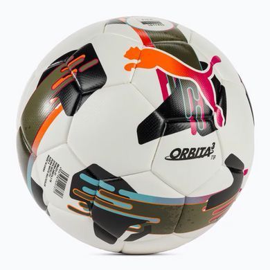 М'яч футбольний Puma Orbita 3 TB (FIFA Quality) білий, чорний, болотний Уні 5