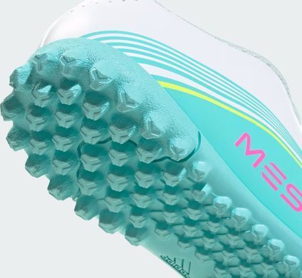 Сороконожки детские Adidas F50 MESSI CLUB TF J белый, бирюзовый, розовый 32 (13.5UK) 19.5 см
