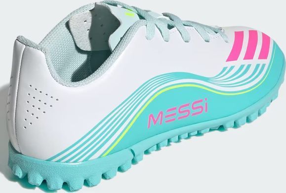 Сороконожки детские Adidas F50 MESSI CLUB TF J белый, бирюзовый, розовый 32 (13.5UK) 19.5 см