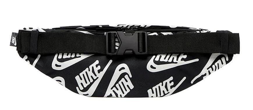 Сумка на пояс Nike NK HERITAGE WAISTPACK - AOP чорний 41х10х15см