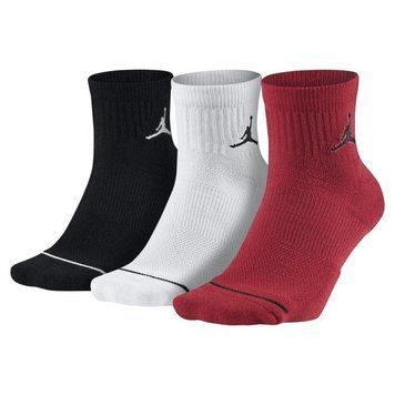 Шкарпетки Nike U JORDAN EVERYDAY MAX ANKL 3PR чорний, білий, червоний Уні 42-46
