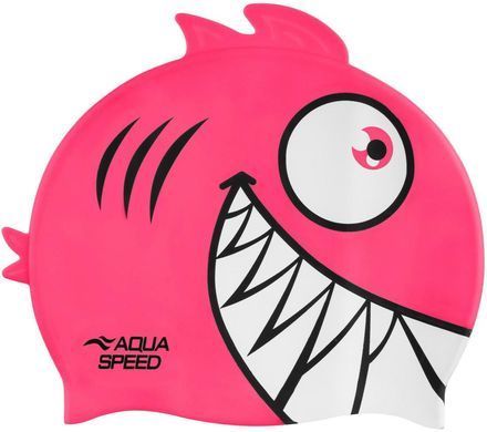 Шапка для плавання Aqua Speed ZOO Pirana 9698 піранья, рожевий Діт OSFM
