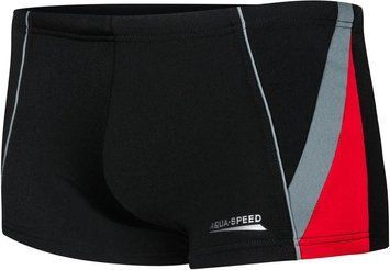 Плавки-боксеры для мальчиков Aqua Speed ​​DIEGO 4539 черный, серый, красный Дет 158 арт392-136