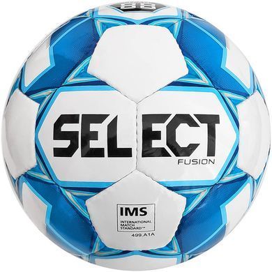М'яч футбольний Select Fusion IMS біло-блакитний Уні 3