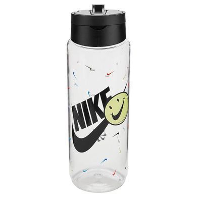 Бутылка Nike TR RENEW RECHARGE STRAW BOTTLE 24 OZ грфическая прозрачная, черная Уни 709 мл