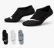 Шкарпетки Nike U NK EVERYDAY PLUS LTWT FOOTIE 3PPK чорний, білий, сірий Жін 34-38