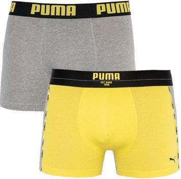 Труси-боксери Puma STATEMENT BOXER 2P жовтий, сірий Чол