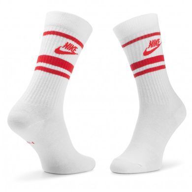 Шкарпетки Nike U NK NSW EVERYDAY ESSENTIAL CR 3PR білий, червоний Уні