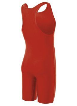 Борцовское трико Asics SOLID MODIFIED SINGLET красный Уни XXL