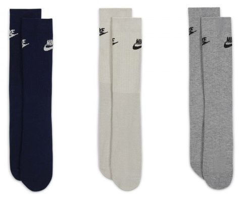 Шкарпетки Nike U NK NSW EVERYDAY ESSENTIAL CR синій, білий, сірий Уні 38-42