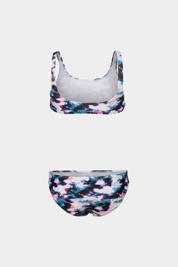 Купальник для девочек Arena TIE AND DYE BIKINI TOP белый, синий, мультиколор Дет 116см