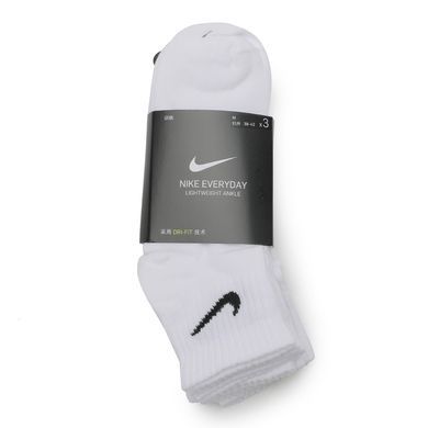 Шкарпетки Nike U NK EVERYDAY LTWT ANKLE 3PR білий Уні